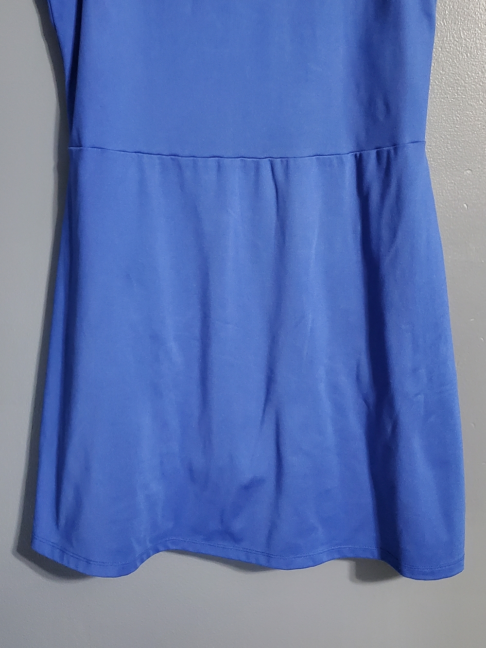 GAP Fit Sleeveless V-Neck Mini Dress in Cobalt Blue Shorts Underneath Size L - Picture 3 of 8